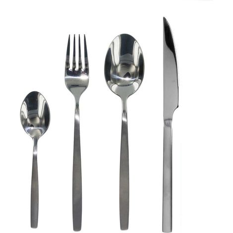 Ménagère 16 Pièces en Inox Brillant et Mat (1/5)