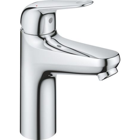 Mitigeur Monocommande Lavabo, Economie d'Eau, Taille M, Vidage Clic Clac, Installation Facile, Chromé (1/5)