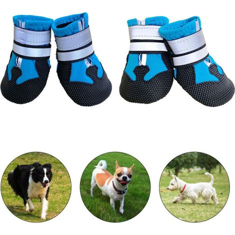 Bottes imperméables antidérapantes pour chiens moyens à grands, semelle robuste pour extérieur (1/3)