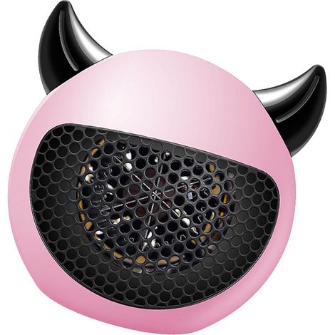 Chauffage de bureau et maison, mini radiateur portable diable rose, chauffe-mains et pieds, soufflant thermique 220V, norme nationale, exclusivité Asie du Sud-Est (1/5)