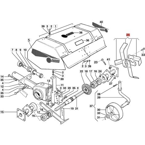 Kit zappe Hacken ORIGINAL EMAK OLEOMAC NIBBI Motorkultivierer R0000148