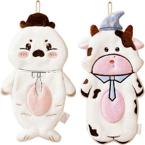 Serviettes Cute Animal essuie principal Coral polaire absorbant Bath serviettes Puff essuie principal avec Loop pour (1/5)