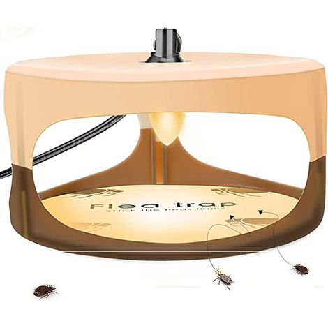 Piège à puces en forme de dôme collant avec 2 disques de colle et ampoules pour l'intérieur de la maison (1/5)