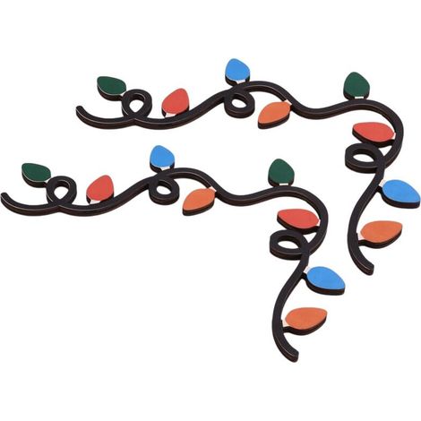 Décor de Décoration Porte Noël, Décorations Panneau D'Angle Cadre Supérieur, Ornement Maison pour la Intérieure G (1/4)