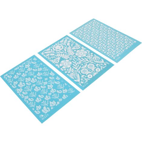 Kit de sérigraphie réutilisable en pâte polymère à faire soi-même pour la décoration de boucles d'oreilles en pâte polymère (Modèles 208, 210, 223)