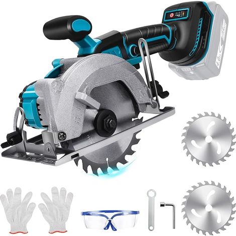 Cordless Mini Circular Saw Compatible with 18V 2 Blades (1/5)