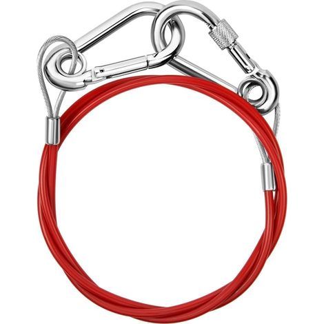 1 Câble De Frein, Acier 4mm, Mousqueton Inox, Pour Remorque Et Caravane (1/5)