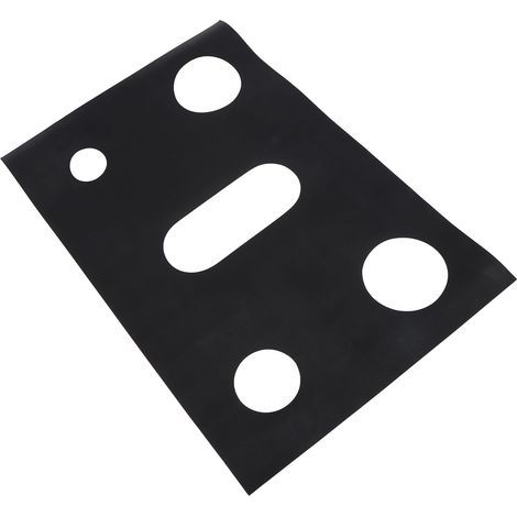 Wiederverwendbarer, waschbarer und hitzebeständiger PTFE-Kochfeldschutz für Gasherde, schwarz. (1/5)