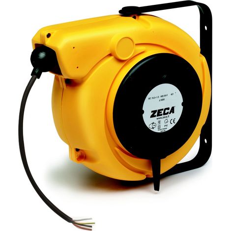 Enrouleur de câble 10 m 3G 1,5 mm² 230V Polypropylène avec enrouleur automatique et support mural pivotant Zeca 5827/XF