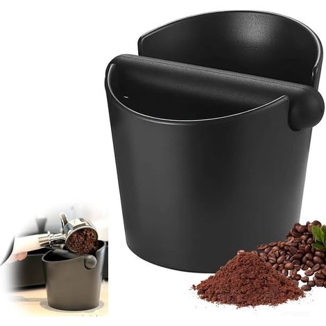 Kaffeesatzbehälter, Abklopfbox, Barista-Zubehör mit abnehmbarem Metall-Abklopfsteg und rutschfestem Boden