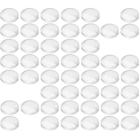 Patins de Protection en Caoutchouc Transparent – Lot de 100 – Anti-Brut et Anti-Rayures pour Portes de Placard, Cuisine, Salle de Bain – 8 x 4 mm
