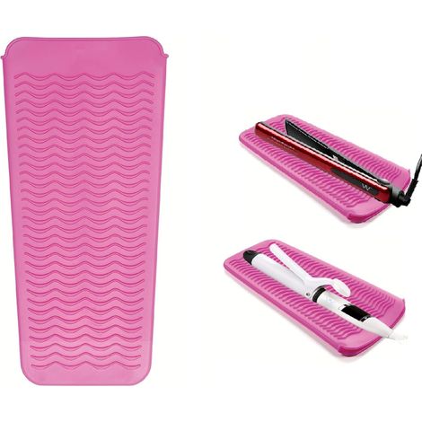 Pochette en silicone résistante à la chaleur pour fer à friser, lisseur et outils de coiffure (1/4)