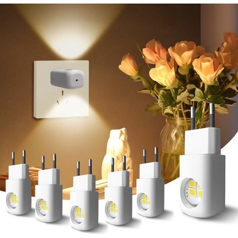 Mini LED Nachtlichter mit Lichtsensor Steckdosenleuchten für Schlafzimmer und Flur Stimmungsbeleuchtung von der Dämmerung bis zum Morgengrauen En (1/5)