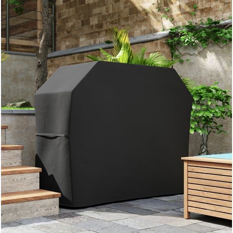 Schutzhülle für rechteckigen Grill 147 x 61 x 120 cm, Schwarz, OKMYHOME (1/5)
