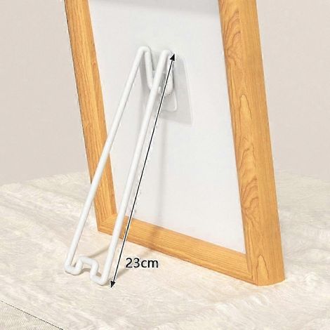 Lot de 2 supports métalliques pour cadres photo, chevalets, supports adhésifs pour présentoirs. (1/5)