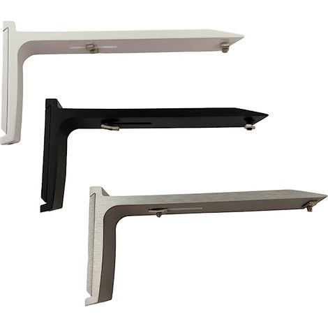 TENDAGGIMANIA Mensole Staffe binario Cubo, Binario tende moderne - Supporto mensole scaffali, bastoni, binari, Tende moderne da Interno arricciate a onda - BIANCO, supporto doppio (1/2)