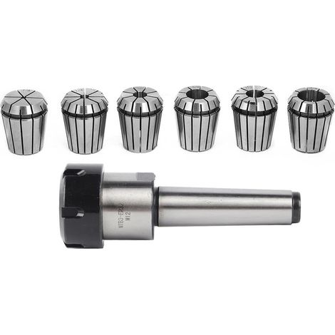 1pc Mandrin ER32 M12 avec Cône Morse MTB3 pour Fraisage CNC - 6pcs Ressorts de Serrage ER32 Inclus (1/5)