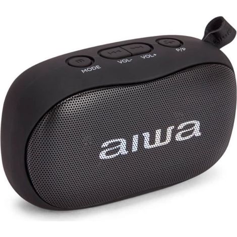 Altavoz Bluetooth portátil Aiwa BS-110BK - 2x5W RMS - HyperBass - Manos libres - Negro (1/4)