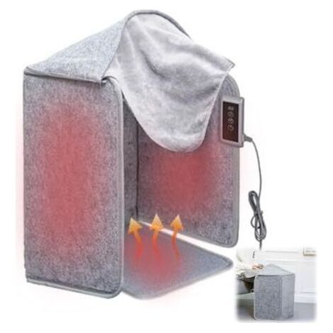 Panneau chauffant infrarouge, infrarouge pliable, chauffage de bureau infrarouge avec tapis de protection pour les pieds, 5 niveaux de chauffage et 6 fonctions de minuterie, 50 x 100 (1/5)