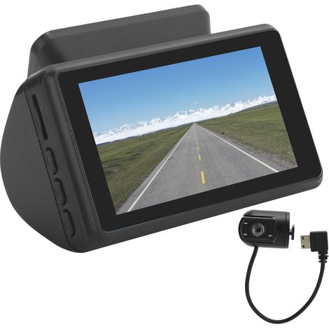 Enregistreur vidéo numérique HD à double objectif pour voiture, écran IPS 3 pouces, prise en charge de la détection de mouvement (1/5)