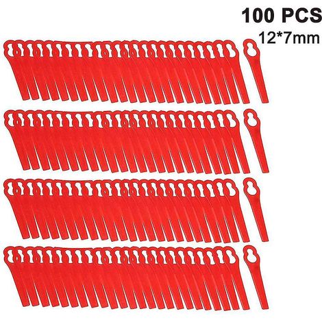 100 lames de tondeuse à gazon en plastique, lames de coupe-bordures - 100 pièces (1/5)