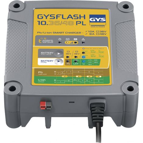 Cargador de batería lead/LiFePO4 36/48V 10A de 10 a 230Ah GYSFLASH 10.36/48 PL (1/2)