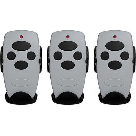 Set mit 3 DOORHAN 433-MHz-Garagentor-Fernbedienungen, kompatibel mit den Sendern DOORHAN 2PRO und 4PRO. DOORHAN-Tor-Schlüsselanhänger.