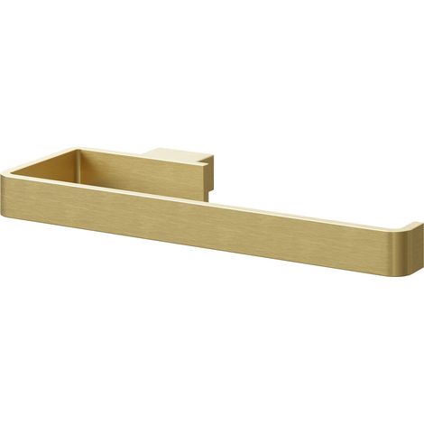 Colore Square Brushed Brass Wall Mounted Towel Ring (1/5)