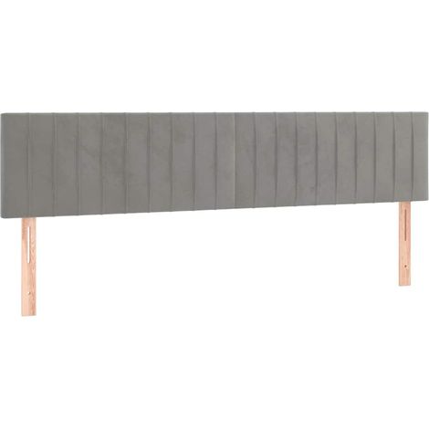 Maison Exclusive - Kopfteile Hellgrau 160x5x78/88 cm Samt (1/5)