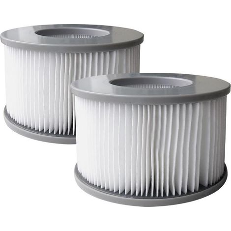 Lot de 2 cartouches de filtre pour spa gonflable MSPA – Diamètre 107mm – Hauteur 68mm – Finesse de filtration améliorée – Imagin (1/3)