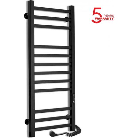 Toallero eléctrico IMIDZ 350x900 con temporizador ECO, 190W, Negro (1/5)