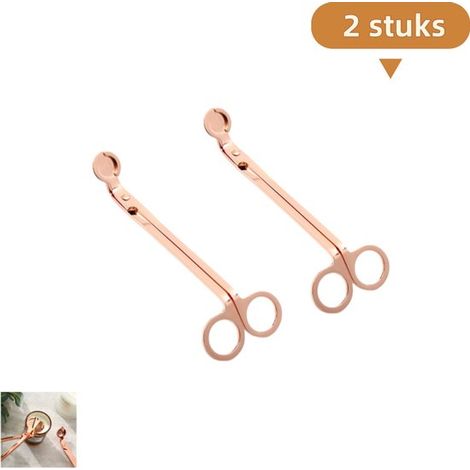 Set di 2 forbici per spegnere le candele, taglia stoppino, lucide, grandi, 17,5 x 6 cm, nere (1/5)