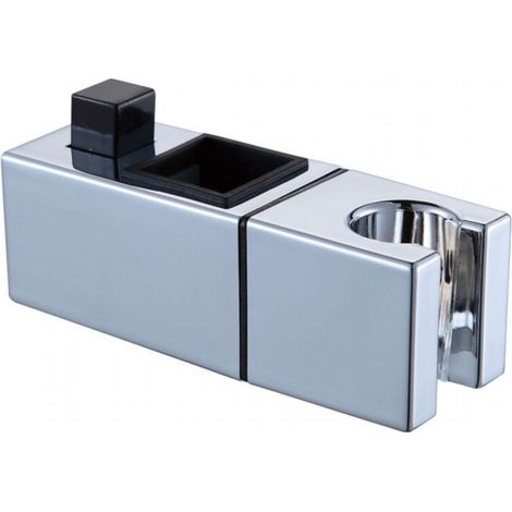Support de douche pour tube carré 22 x 22 mm, barre et accessoire de fixation de douche, accessoire de salle de bain (1/5)