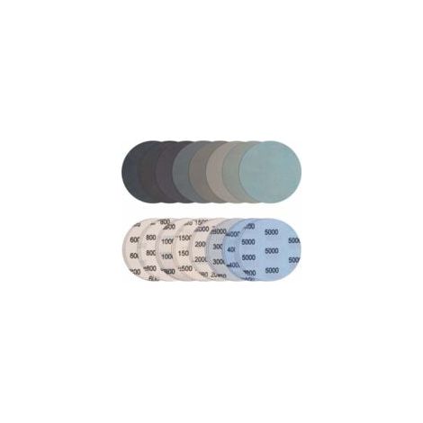Juego de 24 discos de papel de lija de 125 mm – papel de lija para uso en seco y húmedo, grano de 600 a 5000, apto para lijar y pulir metal y madera. – Crezuo