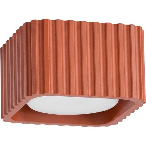 Plafonnier RIFF 1 ocre rouge aluminium 1xGx53 10cm Sollux (1/5)