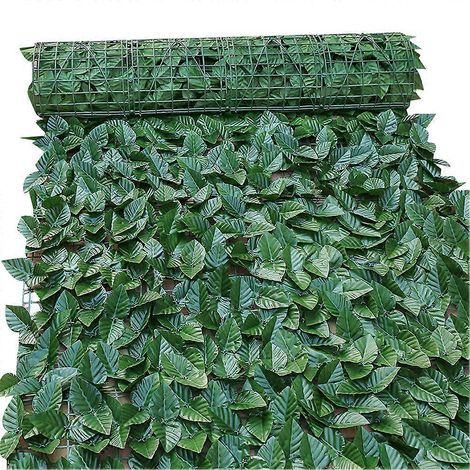 Plantes artificielles à feuilles vertes pour clôture