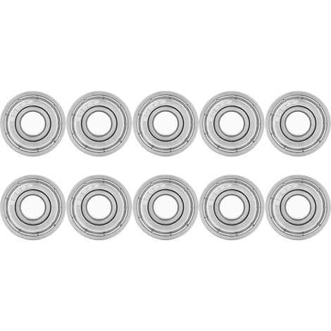 10 roulements à billes 608ZZ, 8 x 22 x 7 mm, double blindage, acier haute teneur en carbone (1/5)