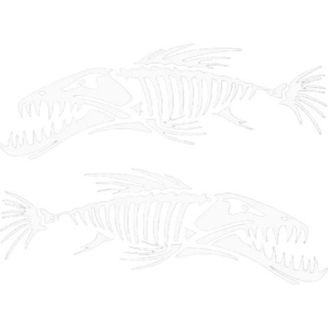 Lot de 2 autocollants de voiture en forme de poisson, autocollants latéraux pour véhicule, accessoires faciles à utiliser (1/5)