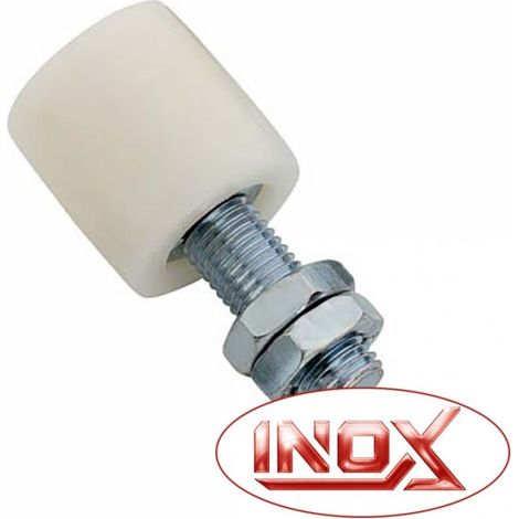 Poulie guide nylon pour portail - Ø30mm - L70mm - inox