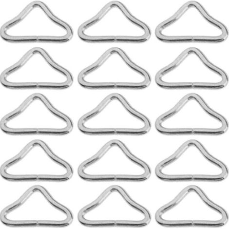 20 Stück Hochfeste Dreieckschnalle Trampolin Metall Dreieck Ringschnalle Trampolinmattenring Trampolinzubehör Ersatzteile für Trampoline, 20 Stück, DEBUNS