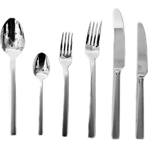 Servizio di posate lagostina per tavola 12 persone set da75 in acciaio inox18/10 forchetta cucchiaio coltello accessori vari (1/5)