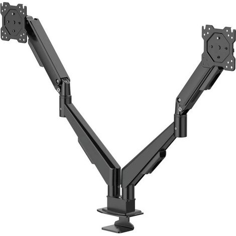 Hama Supporto da tavolo per monitor 1 88,9 cm (35) Nero Rotante, Girevole, Inclinabile, Regolabile in altezza (1/5)