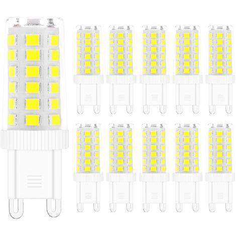 RHG Ampoules LED G9, 5W Equivalent 40W 220V Halogène Lampe Blanc 6000K Sans Scintillement Économie d'énergie Non Dimmable (Lot de 10) (1/5)