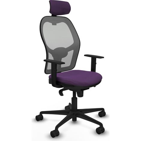 Silla de Oficina con Cabecero Piqueras y Crespo 1D036N2 Morado