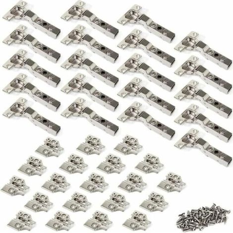 20 Charnières Semi-Applique 35mm 105° Amortissement pour Placard (1/5)
