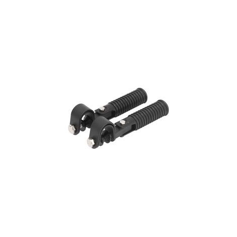 Repose-pieds moto universels à pince – Lot de 2, compatibles avec barres de protection moteur Ø 25,4 mm, en aluminium anodisé