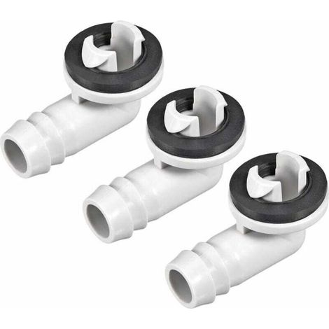 Raccord Coude - Tuyau Drainage Climatisation - Diamètre 15 mm - Pour Unités Mini-Split et Climatiseurs Fenêtre - 3 Pièces