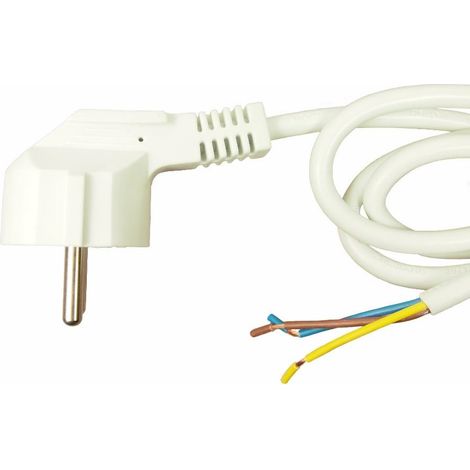 Cordon d'alimentation RS PRO, Connecteur CEE 7/7 Sans connecteur, 2m, 16 A / 250 V ( Prix pour 1 )