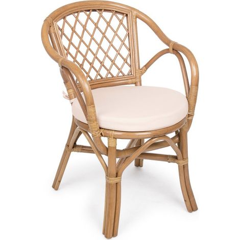 Poltrona "Athina" in rattan con cuscino sfoderabile per arredamento (1/5)