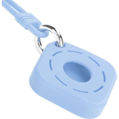 Étui de protection en silicone carré creux avec dragonne pour iOS LocatorBlue (1/5)